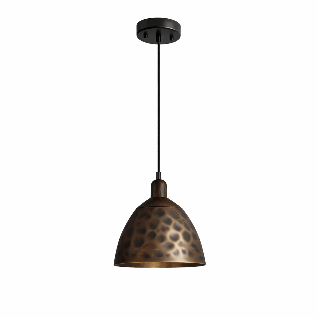 Hammered Brass Pendant Light — Pendant Light | Maison Monashee — view 9