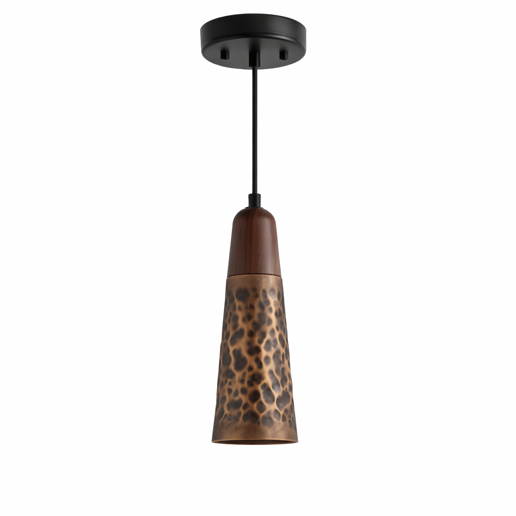 Hammered Brass Pendant Light — Pendant Light | Maison Monashee — view 10