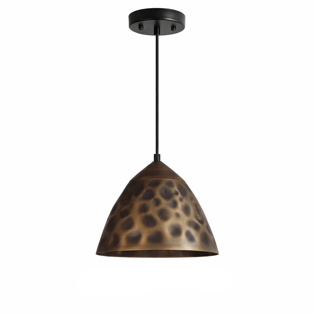 Hammered Brass Pendant Light — Pendant Light | Maison Monashee — view 11