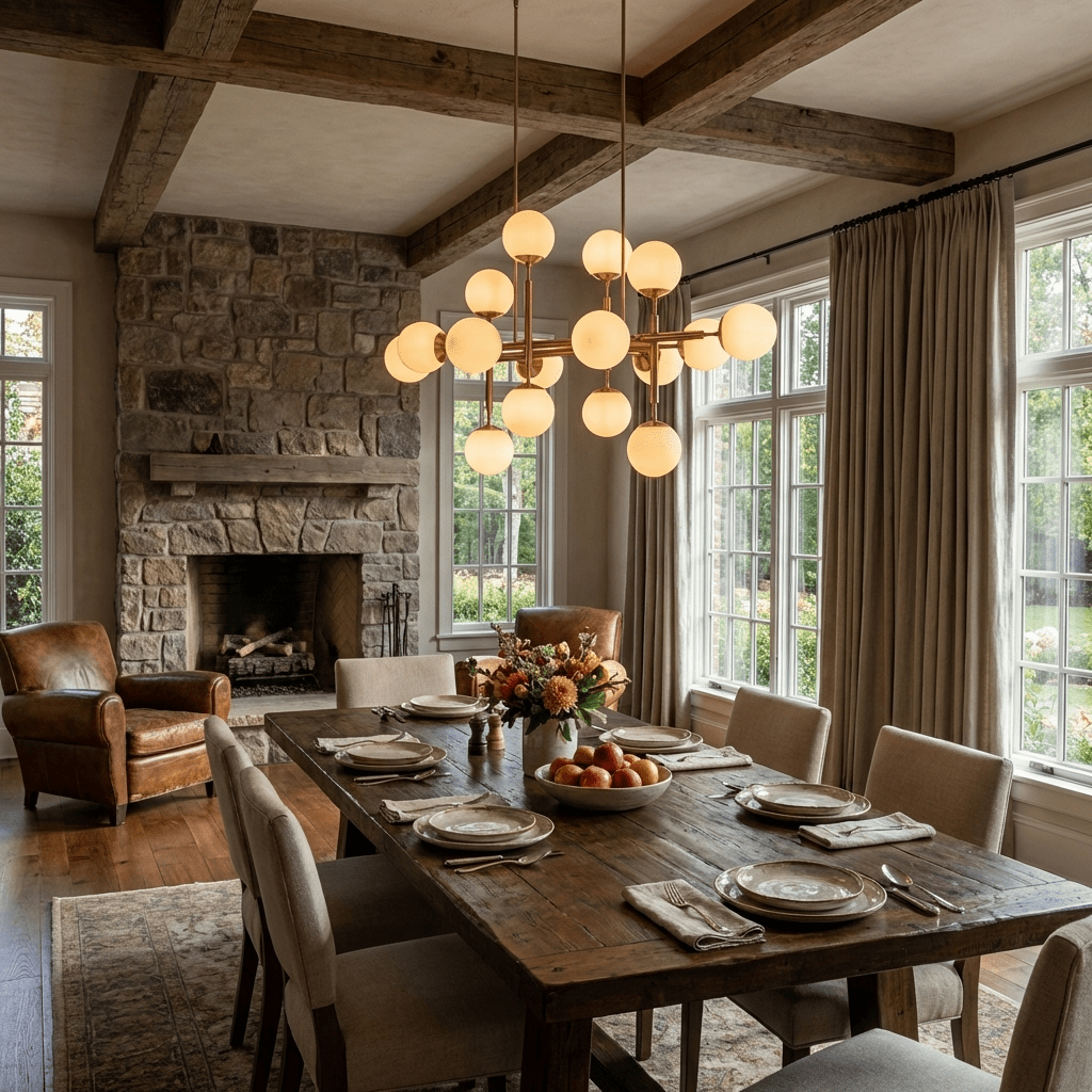 Chandelier with Globe Light — Chandelier | Maison Monashee — view 4