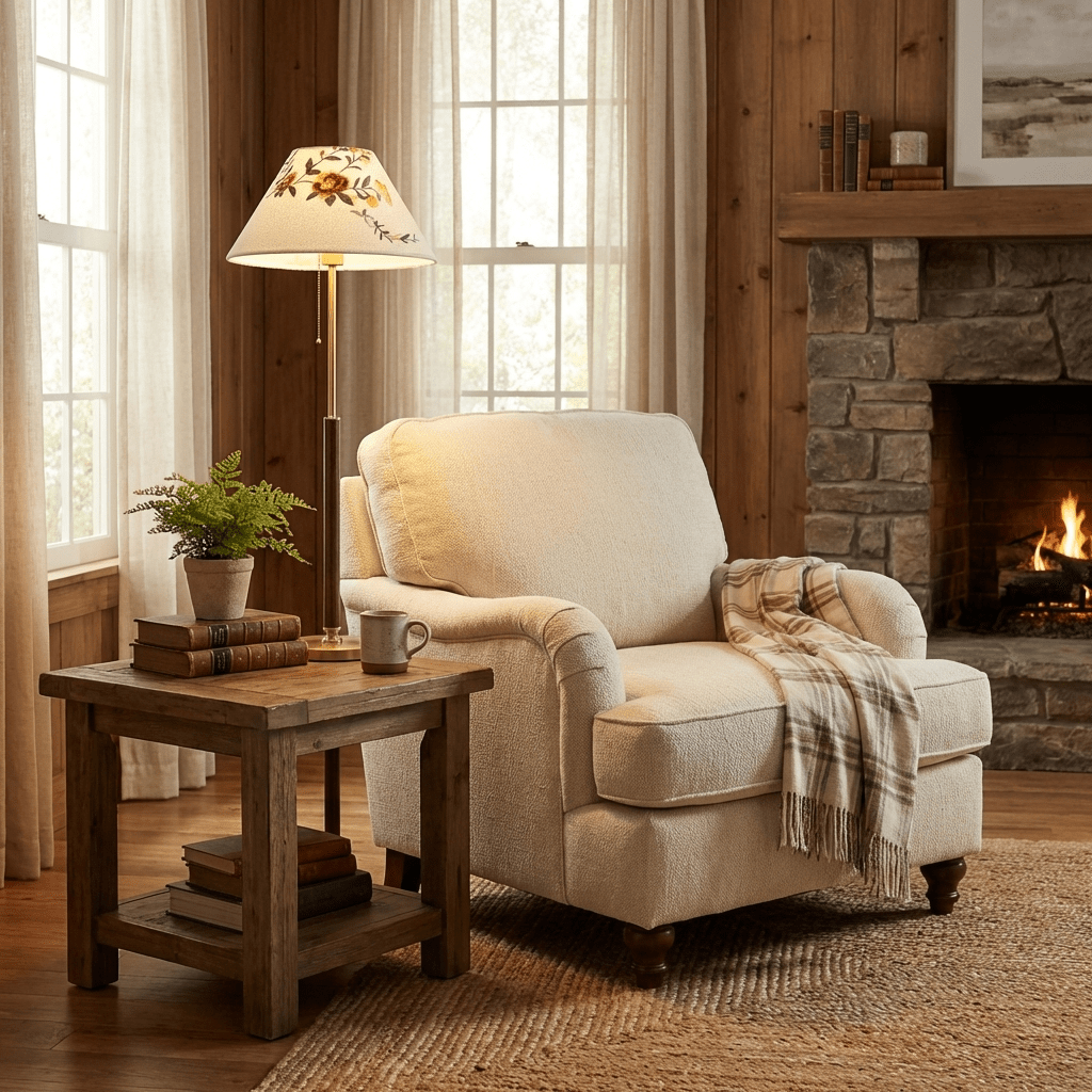 Gold Floral Floor Lamp — Floor Lamp | Maison Monashee — view 3