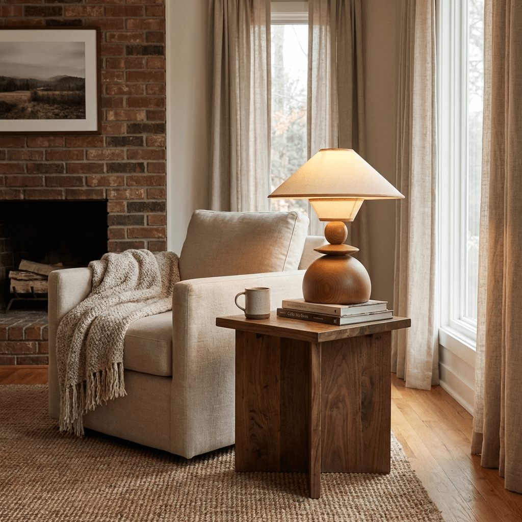 Geometric Bedside Lamp — Table Lamp | Maison Monashee — view 2