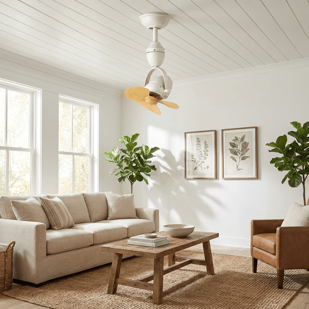 Wood Blade Ceiling Fan No Light — Ceiling Fan | Maison Monashee — view 2