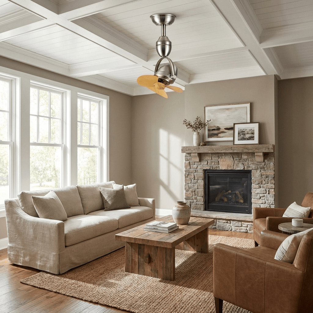 Wood Blade Ceiling Fan No Light — Ceiling Fan | Maison Monashee — view 8