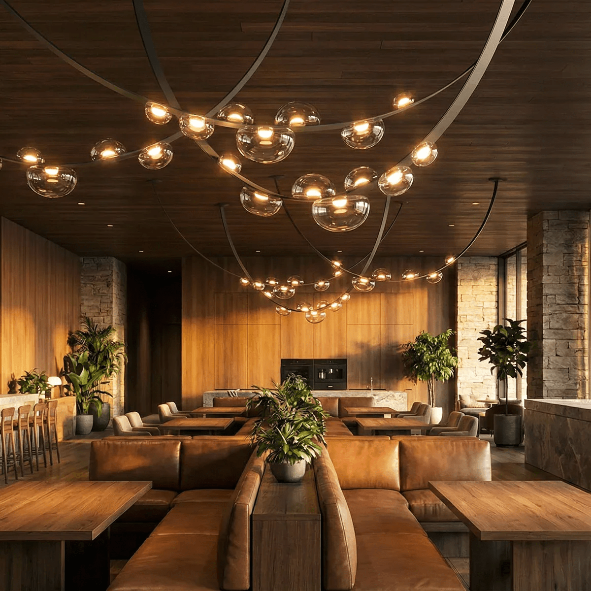 Leather Chandelier — Chandelier | Maison Monashee — view 6