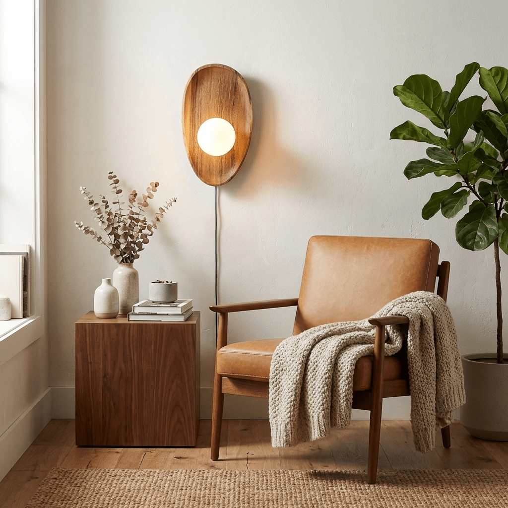 Wood Plug-In Wall Sconce — Wall Sconce | Maison Monashee — view 3