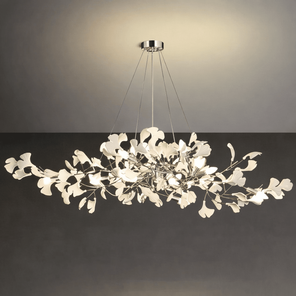 Leaf Design Chandelier — Chandelier | Maison Monashee — view 24