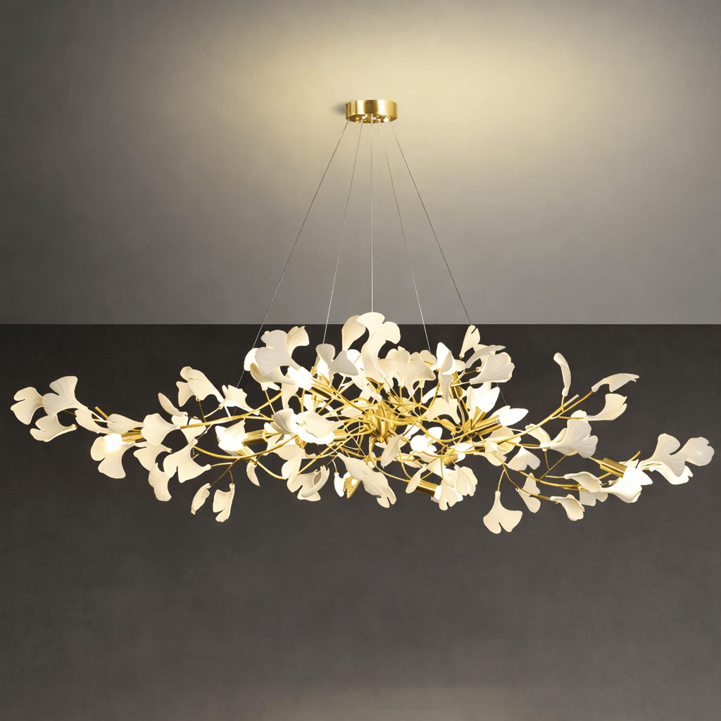 Leaf Design Chandelier — Chandelier | Maison Monashee — view 26