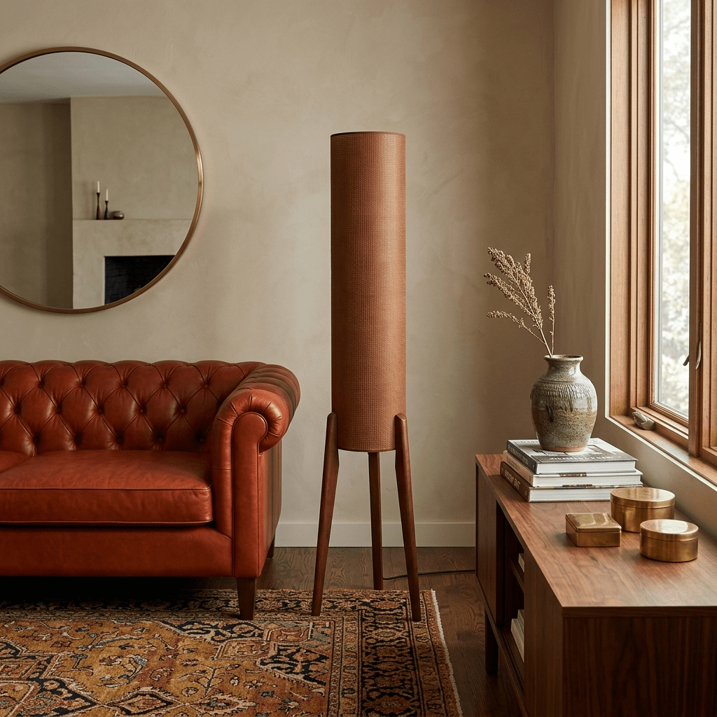 Natural Wood Tripod Floor Lamp — Floor Lamp | Maison Monashee — view 3