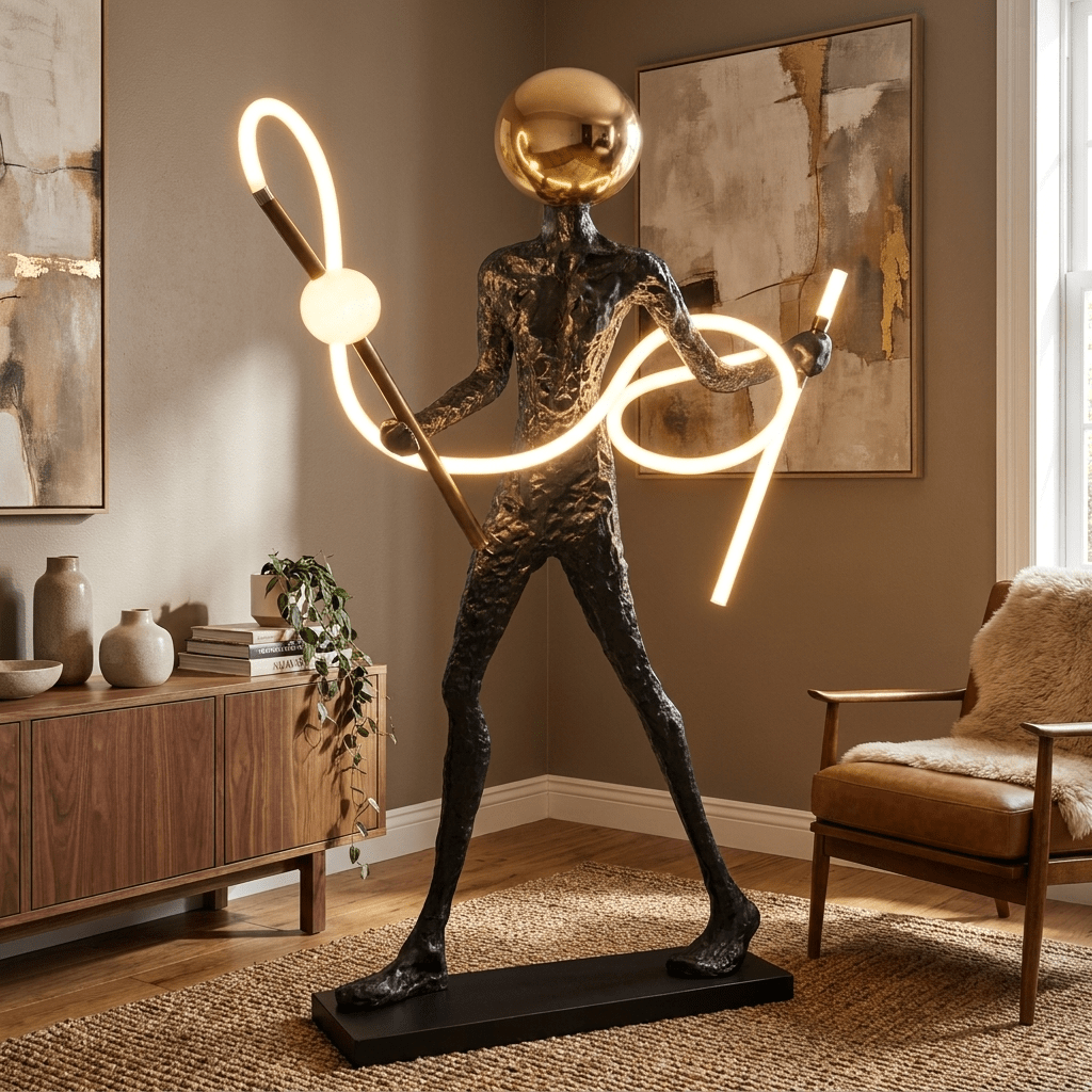 Multi Light Floor Lamp Black — Floor Lamp | Maison Monashee — view 6