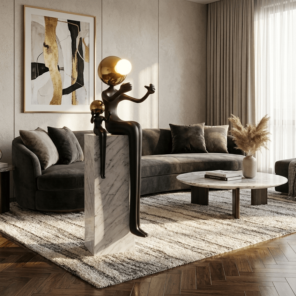 Stone Floor Lamp — Floor Lamp | Maison Monashee — view 7