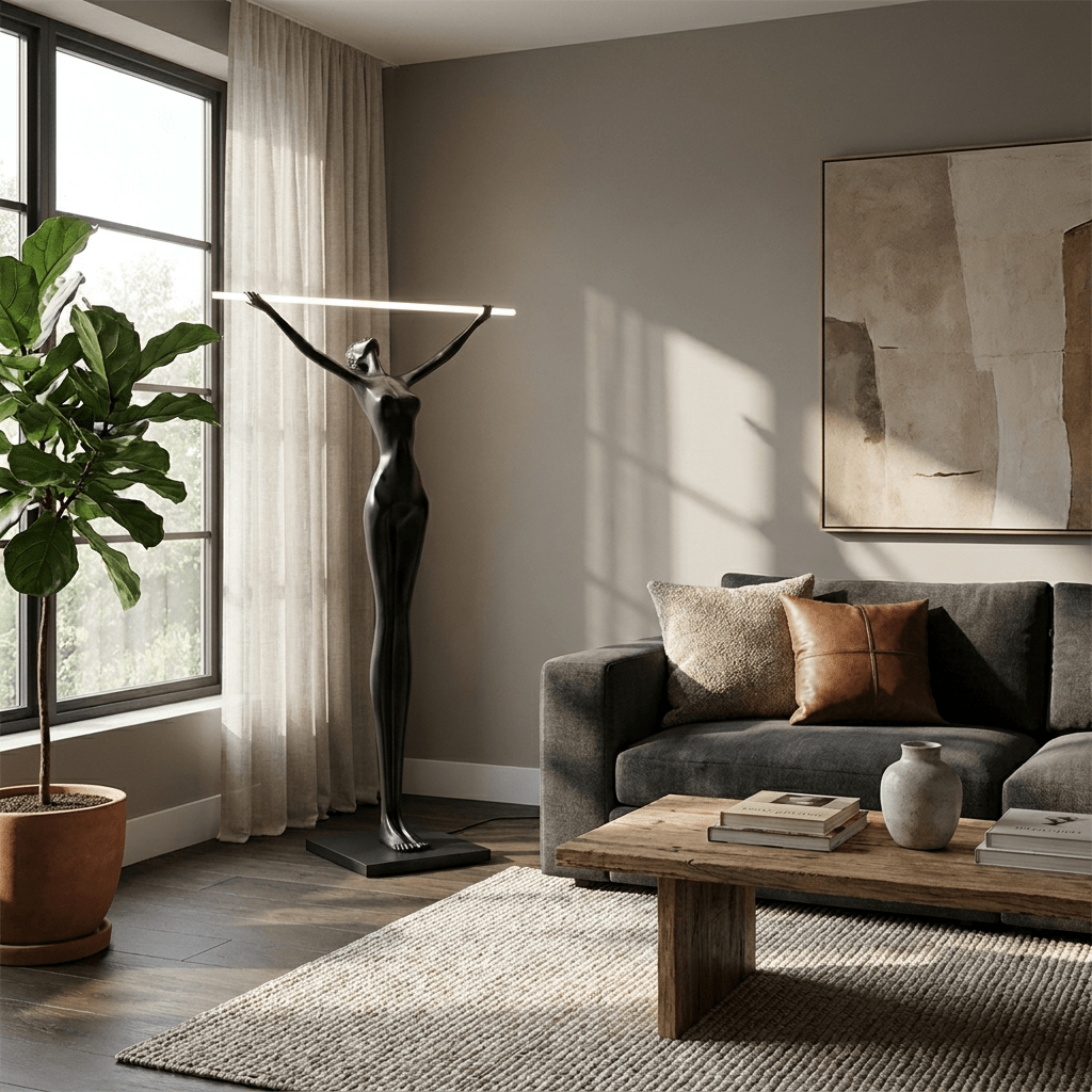 Tall Black Floor Lamp — Floor Lamp | Maison Monashee — view 5