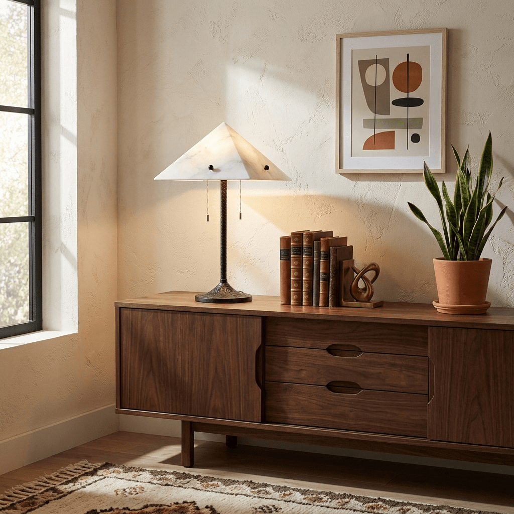 Black Textured Table Lamp — Table Lamp | Maison Monashee — view 4