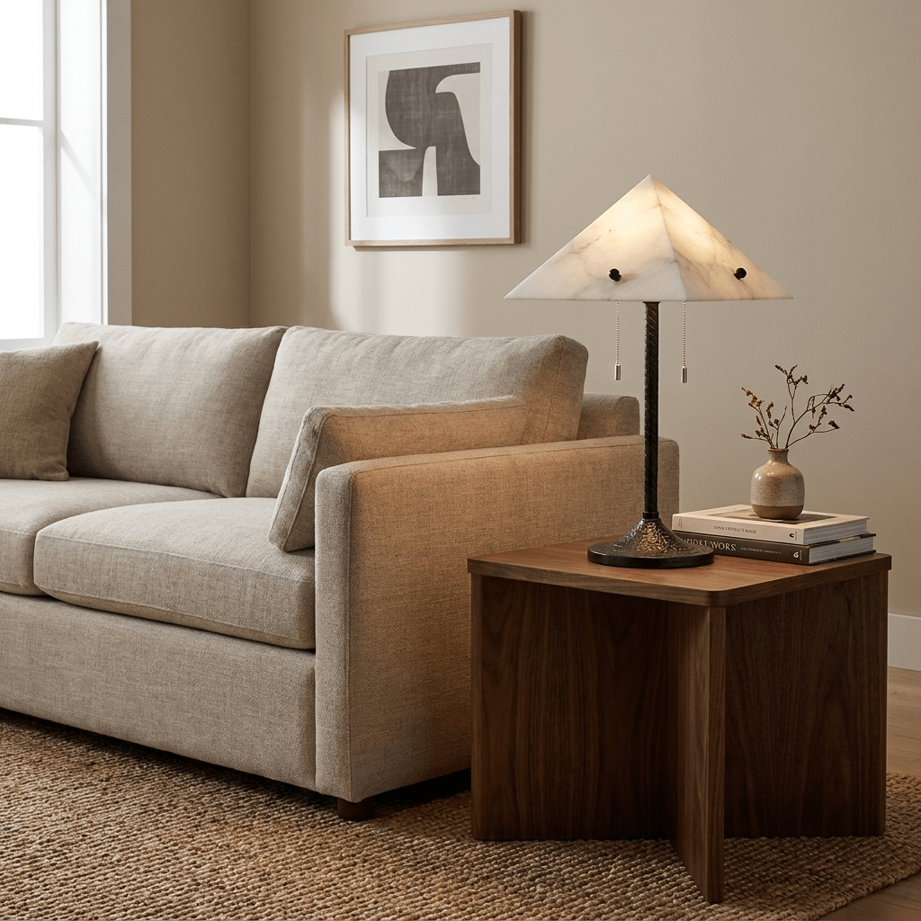 Black Textured Table Lamp — Table Lamp | Maison Monashee — view 5