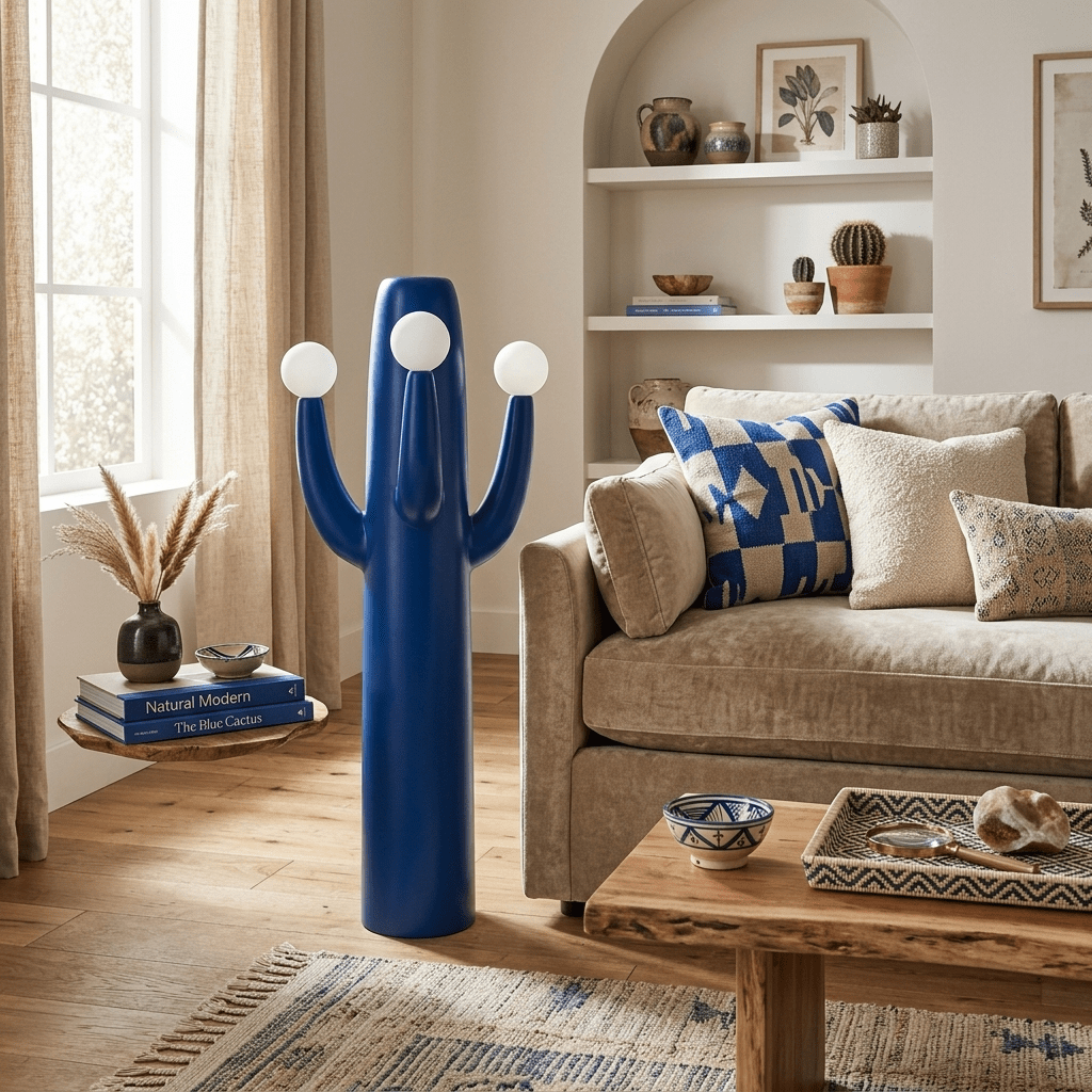 Modern Blue Floor Lamp — Floor Lamp | Maison Monashee — view 4