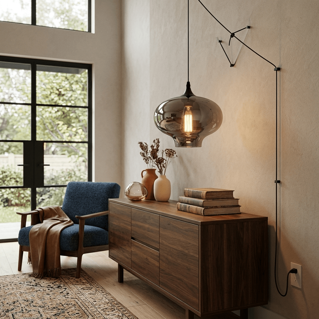 Black Smoked Glass Pendant Light — Pendant Light | Maison Monashee — view 6