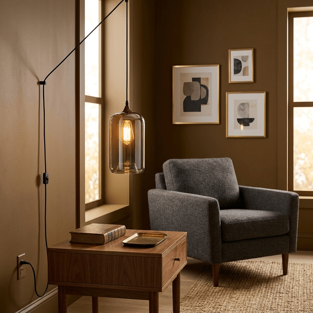 Black Smoked Glass Pendant Light — Pendant Light | Maison Monashee — view 2