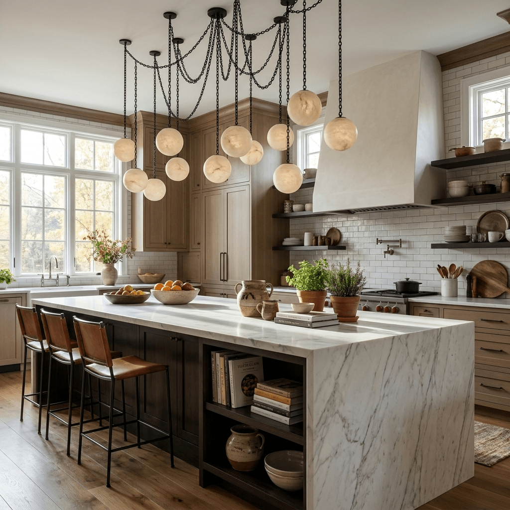 Industrial Orb Chandelier — Chandelier | Maison Monashee — view 4