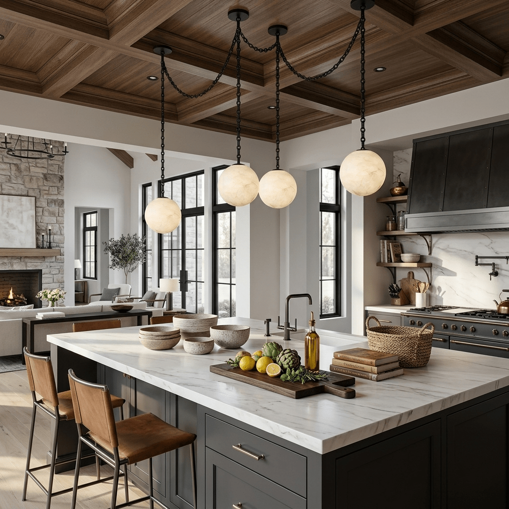 Industrial Orb Chandelier — Chandelier | Maison Monashee — view 5