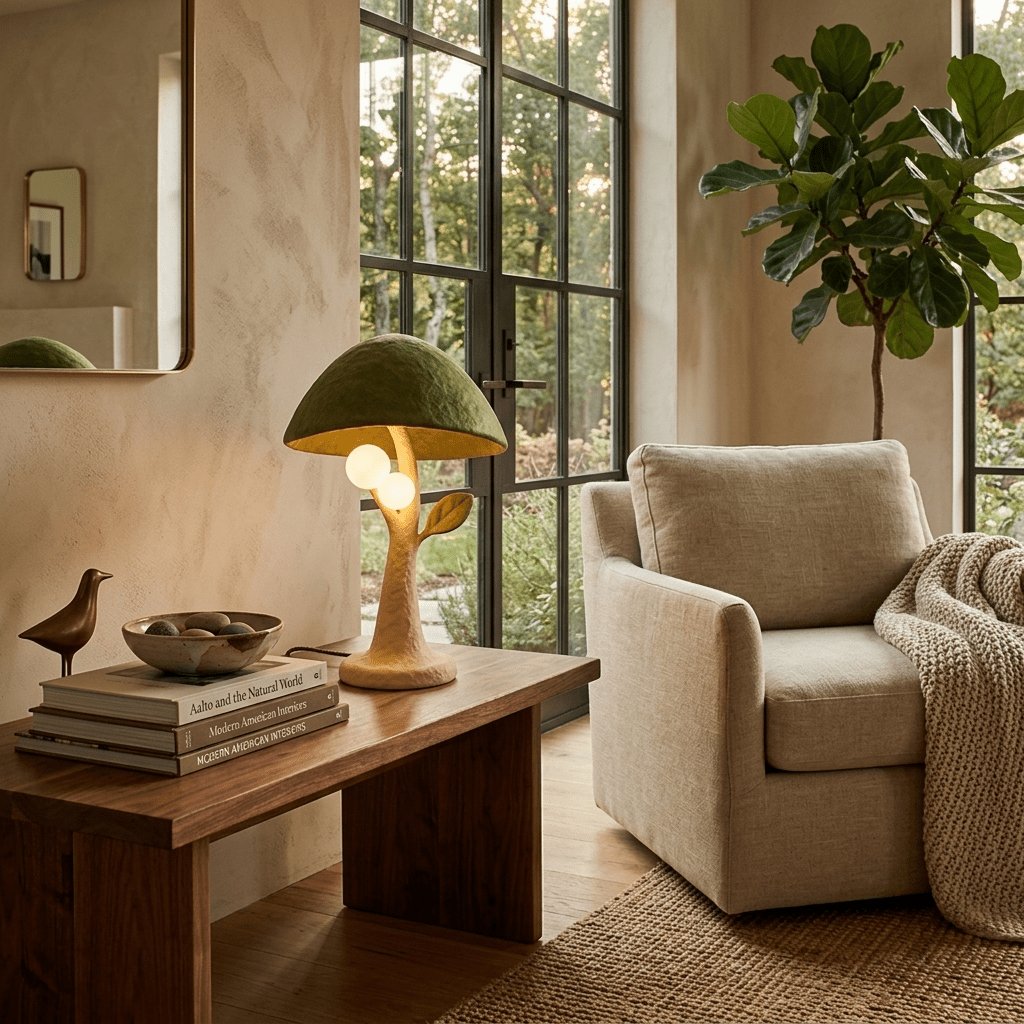 Mushroom Side Table Lamp — Table Lamp | Maison Monashee — view 3
