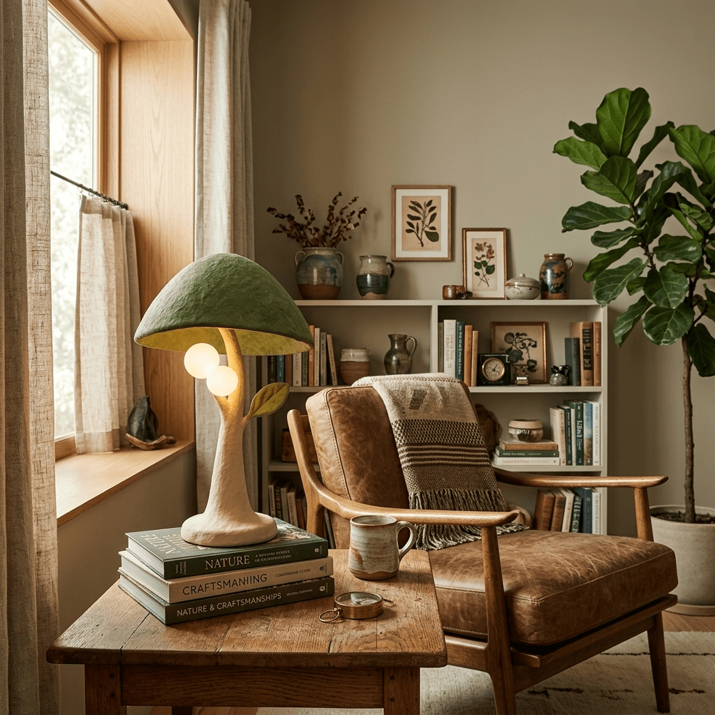 Mushroom Side Table Lamp — Table Lamp | Maison Monashee — view 6