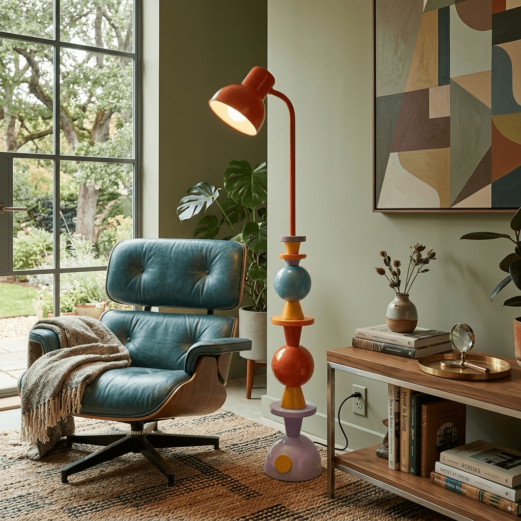 Modern Floor Lamp with Table — Floor Lamp | Maison Monashee — view 3