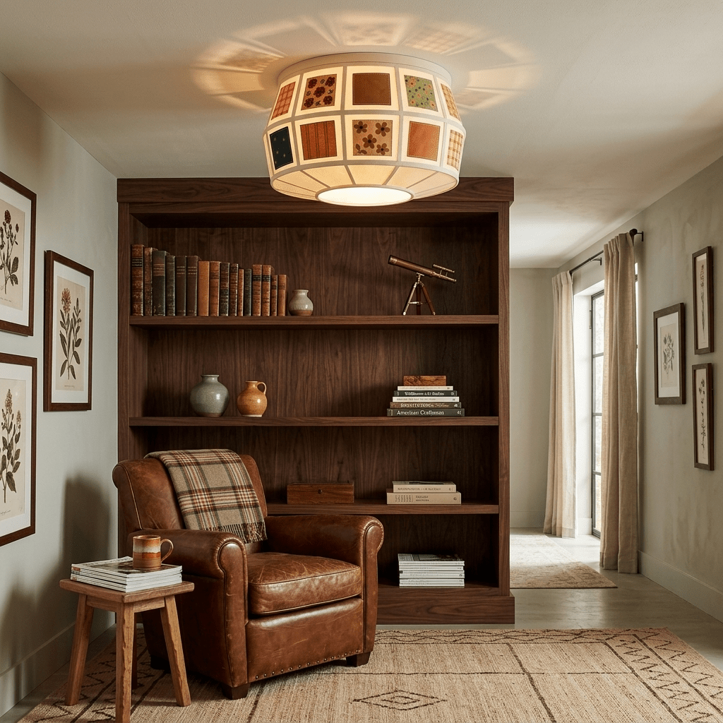 Fabric Drum Ceiling Light — Ceiling Light | Maison Monashee — view 4