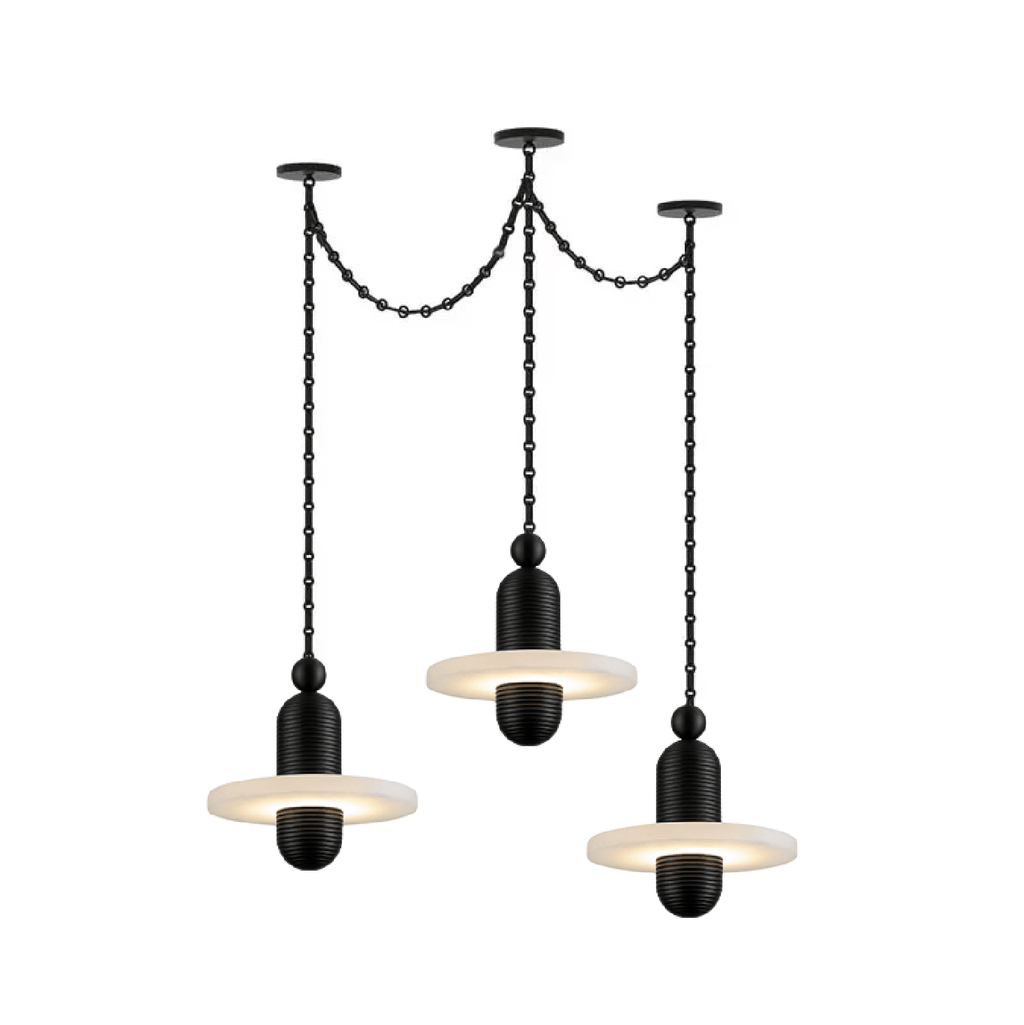 Alabaster Chandelier Modern — Chandelier | Maison Monashee — view 18