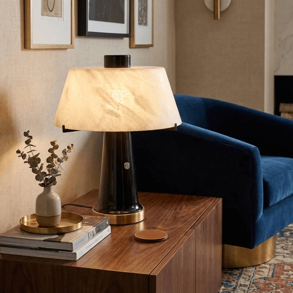 Vintage Alabaster Table Lamp — Table Lamp | Maison Monashee — view 5
