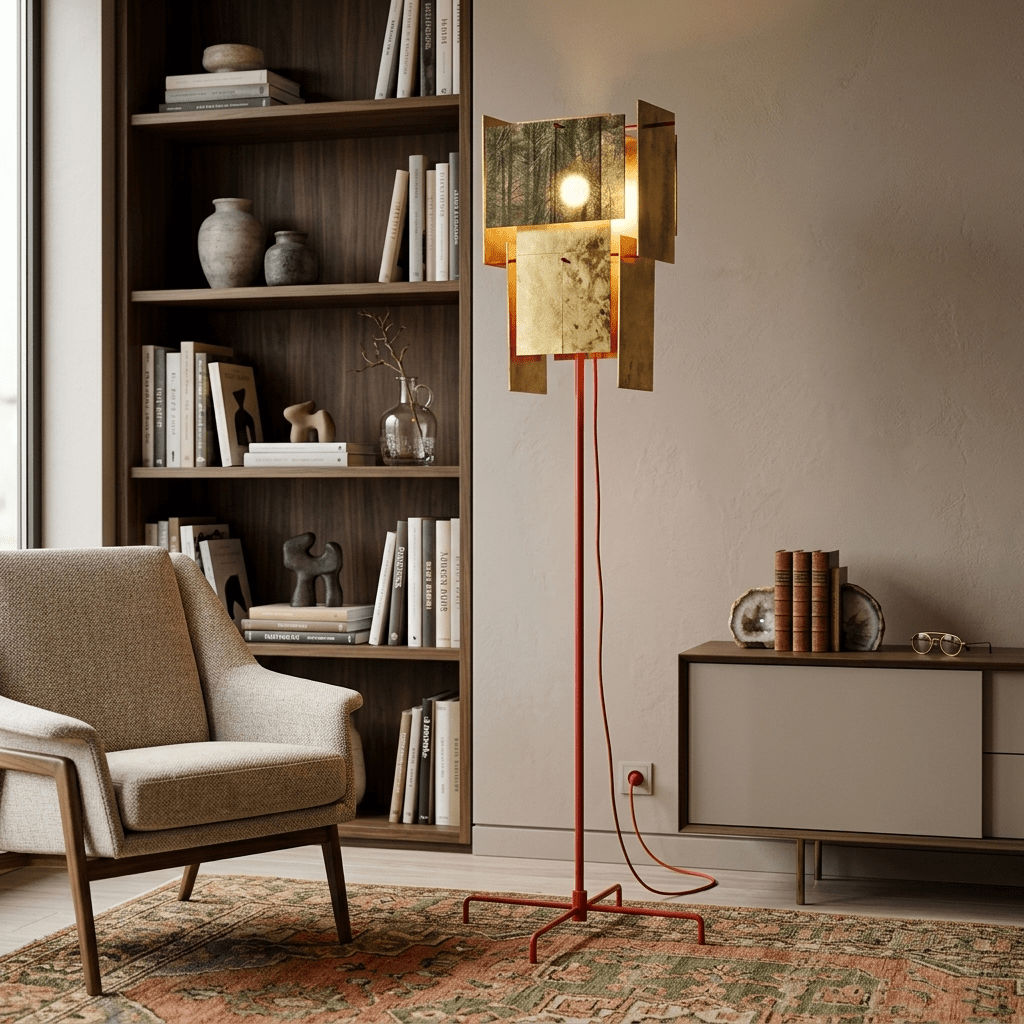 Red Modern Floor Lamp — Floor Lamp | Maison Monashee — view 3