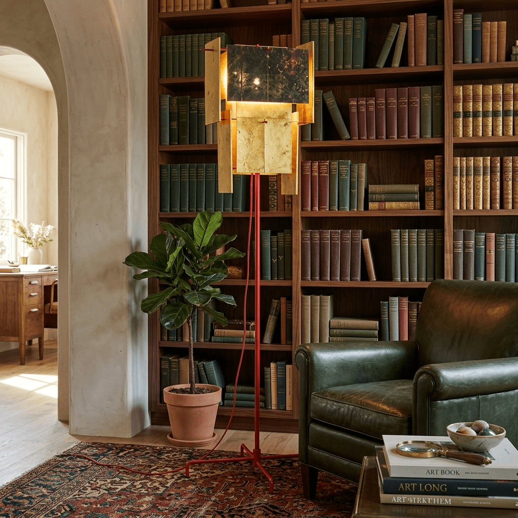 Red Modern Floor Lamp — Floor Lamp | Maison Monashee — view 4