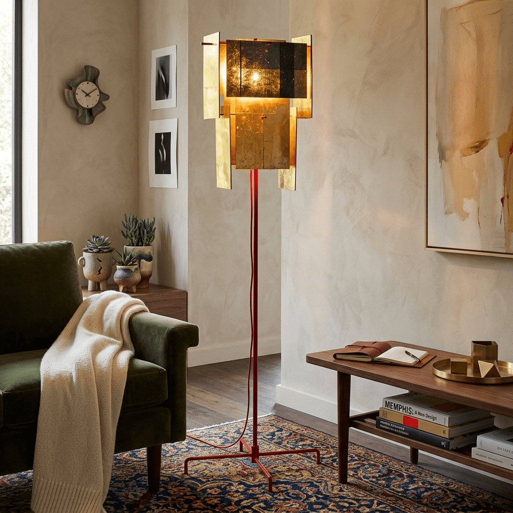 Red Modern Floor Lamp — Floor Lamp | Maison Monashee — view 6