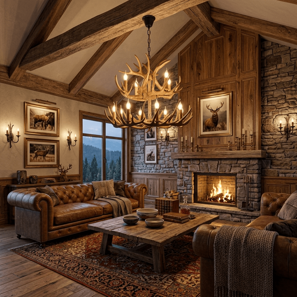 Wood Antler Chandelier — Chandelier | Maison Monashee — view 5