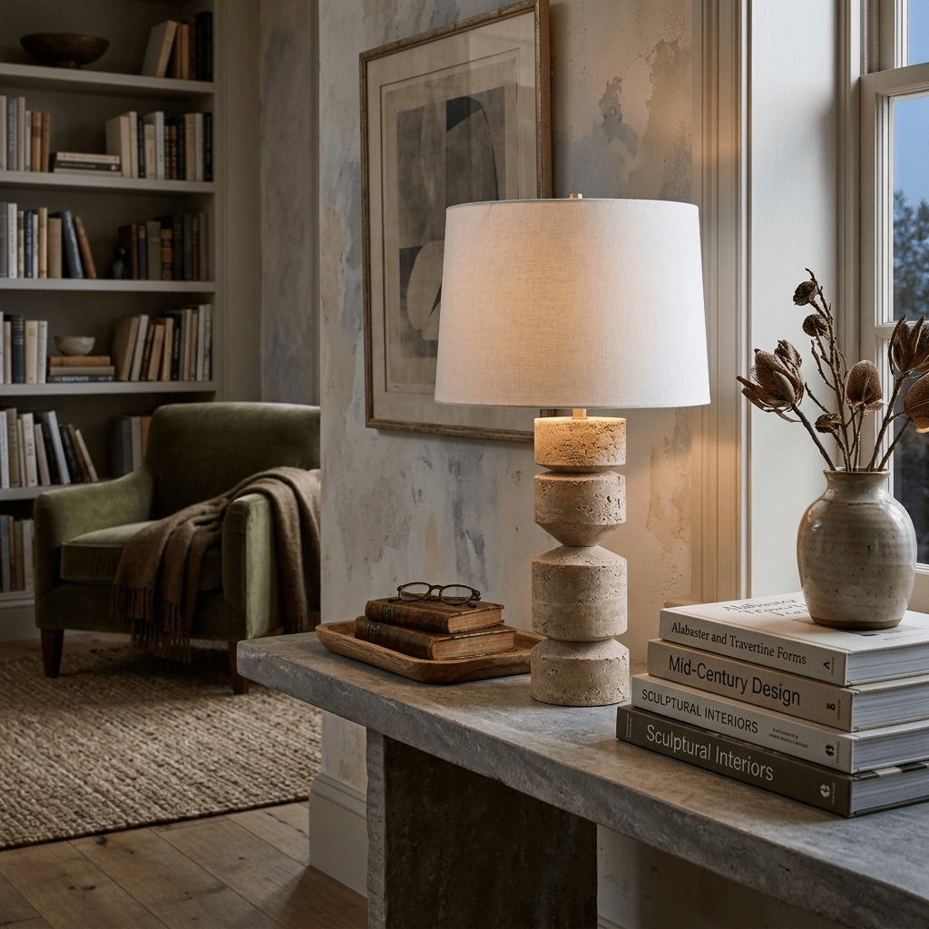 Large Stone Table Lamp — Table Lamp | Maison Monashee — view 4