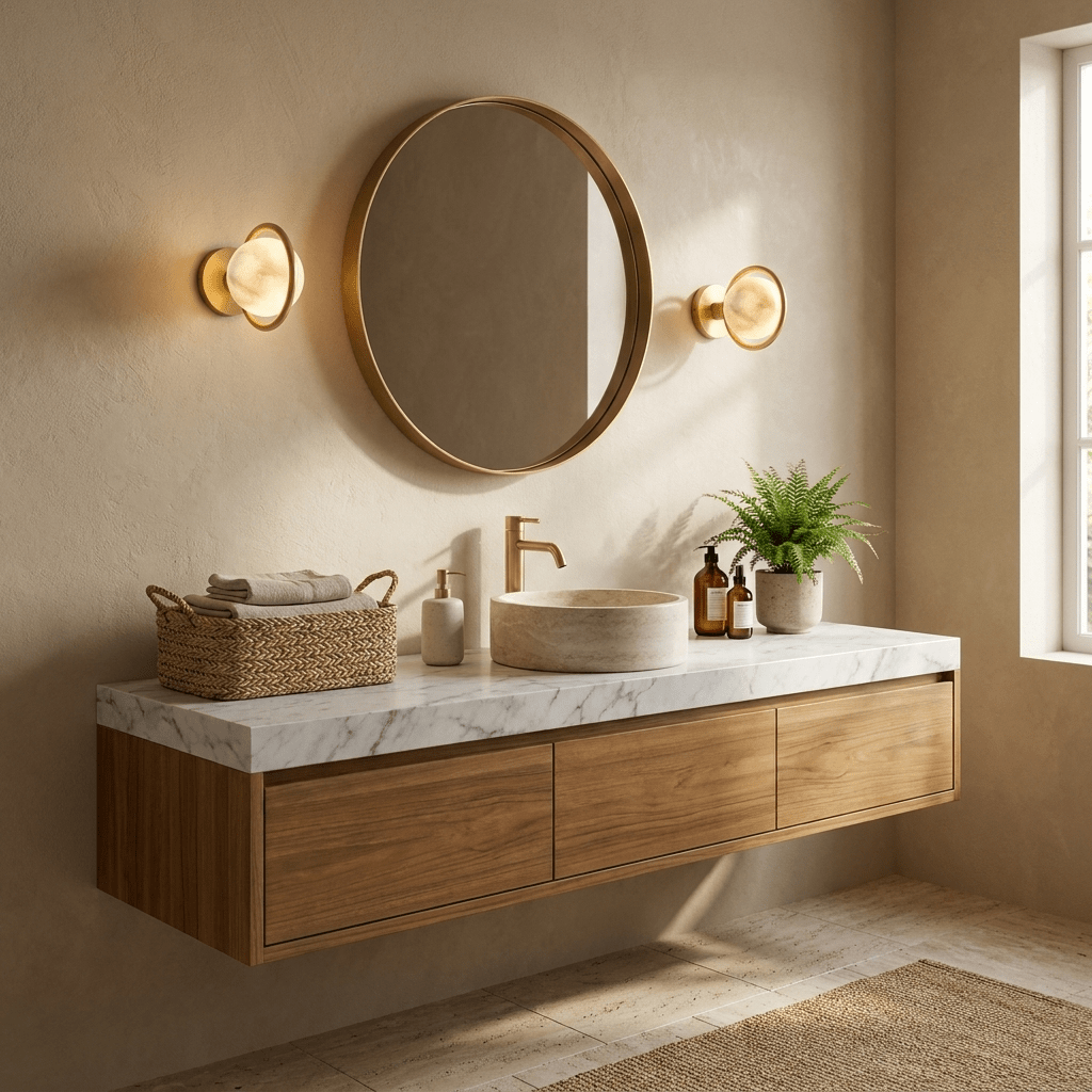 Modern Gold Vanity Light — Wall Sconce | Maison Monashee — view 7
