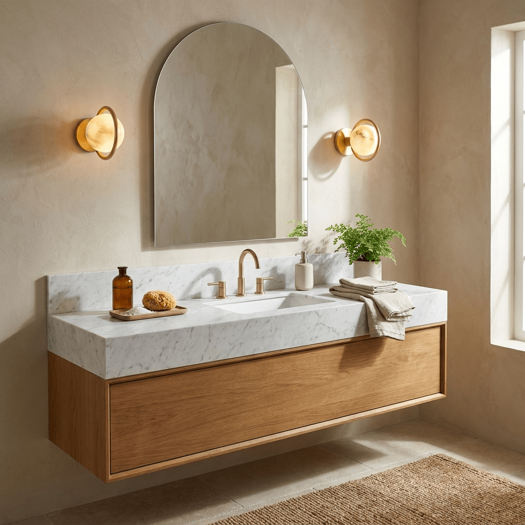 Modern Gold Vanity Light — Wall Sconce | Maison Monashee — view 14