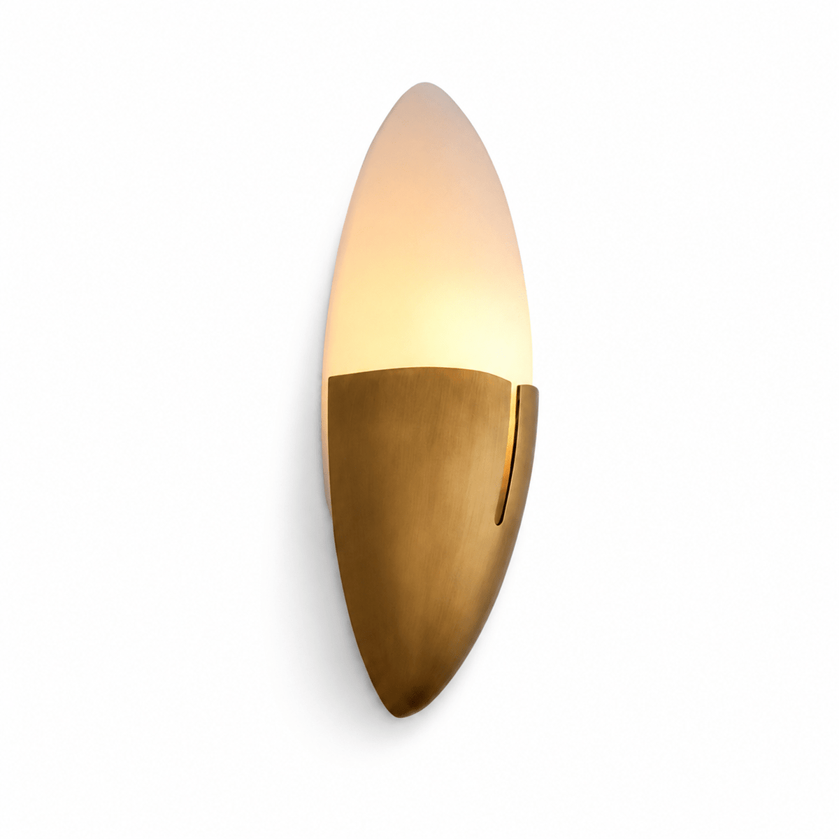 Gold and White Sconce — Wall Sconce | Maison Monashee — view 5