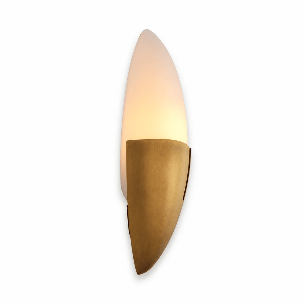 Gold and White Sconce — Wall Sconce | Maison Monashee — view 6