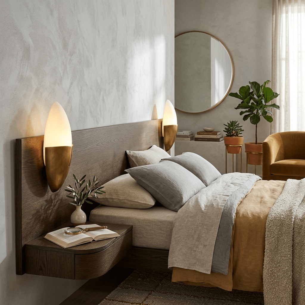 Gold and White Sconce — Wall Sconce | Maison Monashee — view 7