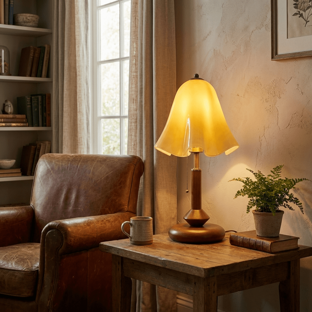 Glass Lampshade Table Lamp — Table Lamp | Maison Monashee — view 6