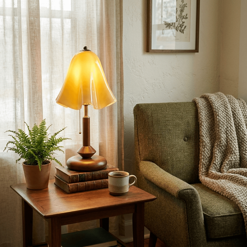 Glass Lampshade Table Lamp — Table Lamp | Maison Monashee — view 3