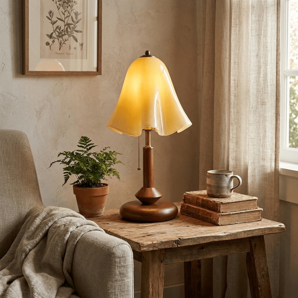 Glass Lampshade Table Lamp — Table Lamp | Maison Monashee — view 2