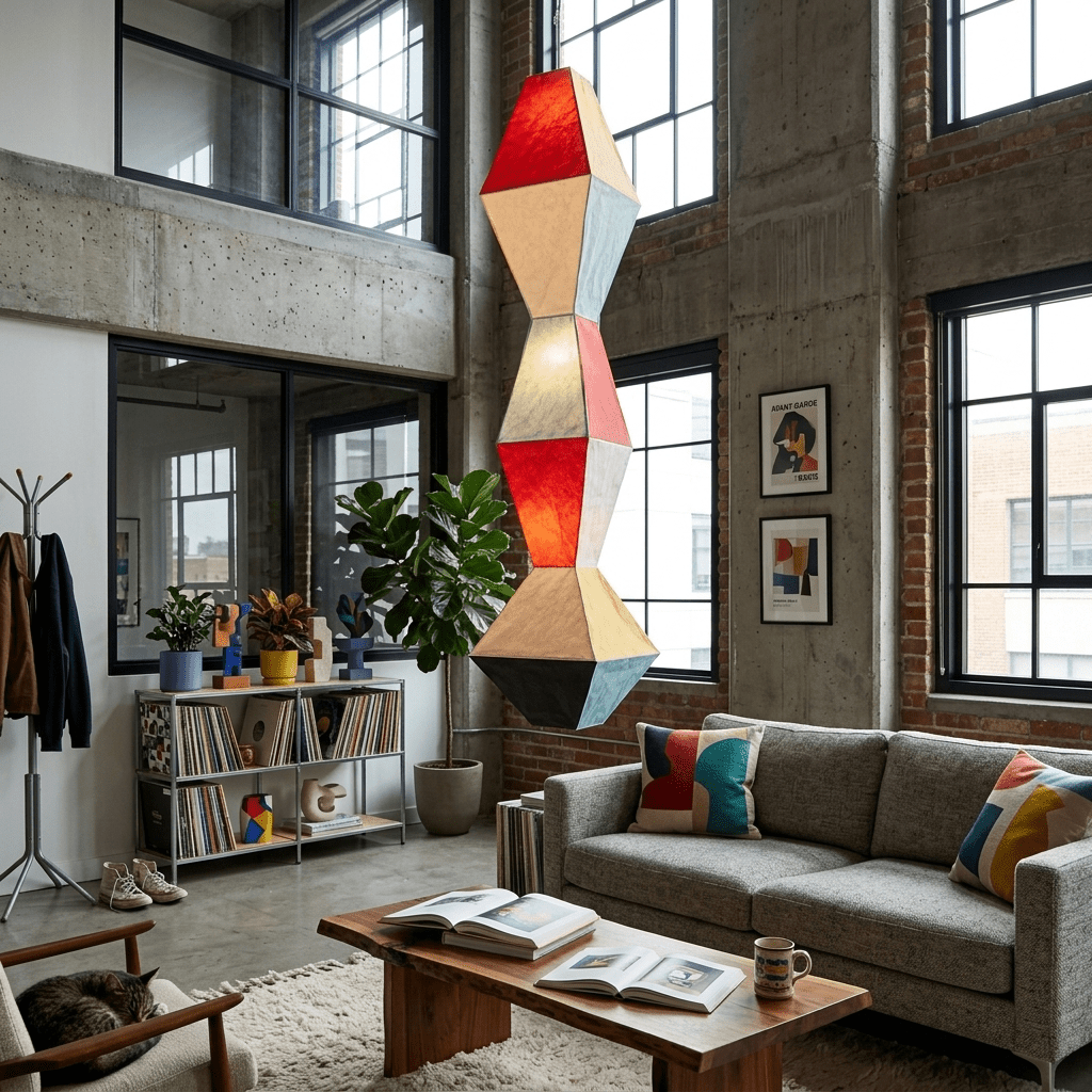 Large Geometric Pendant Light — Pendant Light | Maison Monashee — view 8
