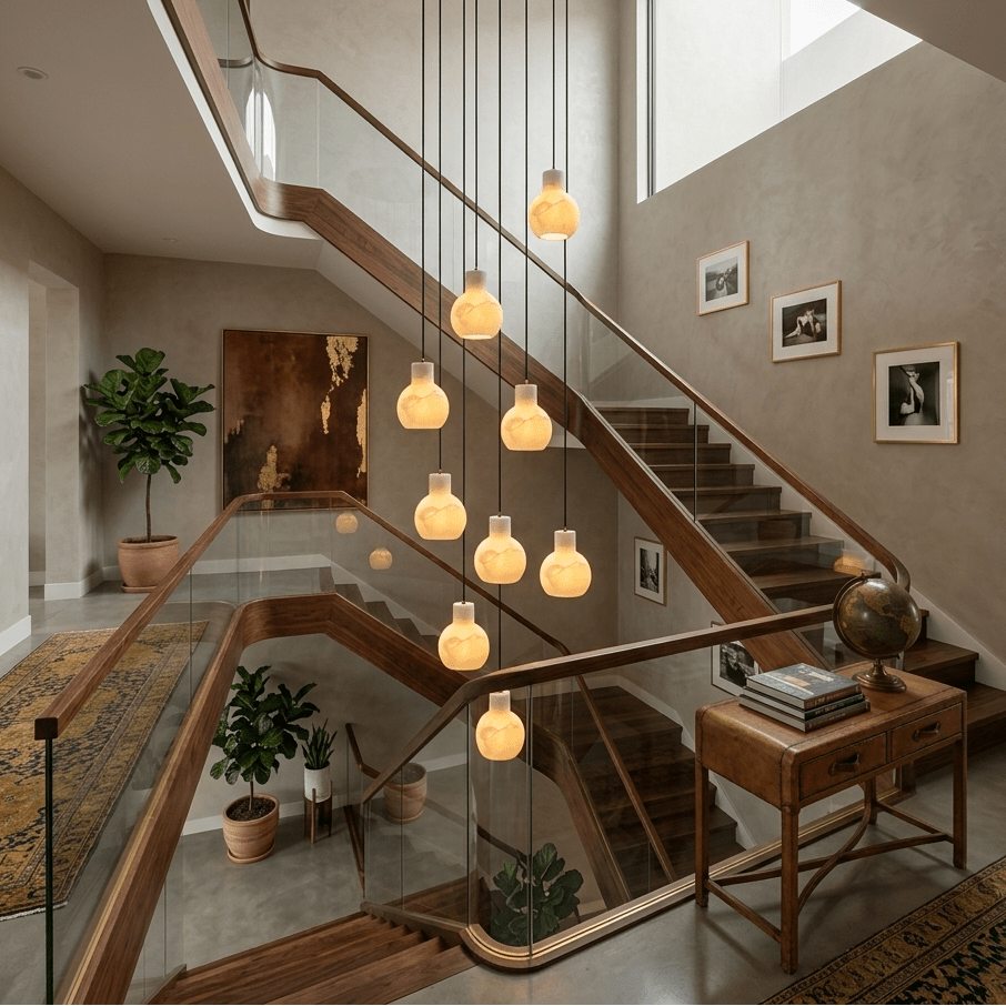 Black Chandelier for Staircase — Chandelier | Maison Monashee — view 2
