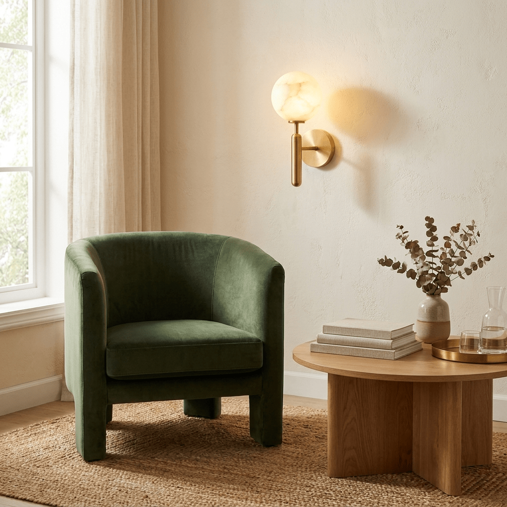 White Globe Sconce — Wall Sconce | Maison Monashee — view 3