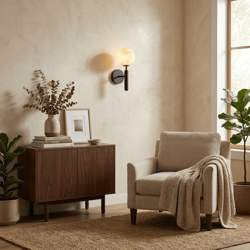 White Globe Sconce — Wall Sconce | Maison Monashee — view 9
