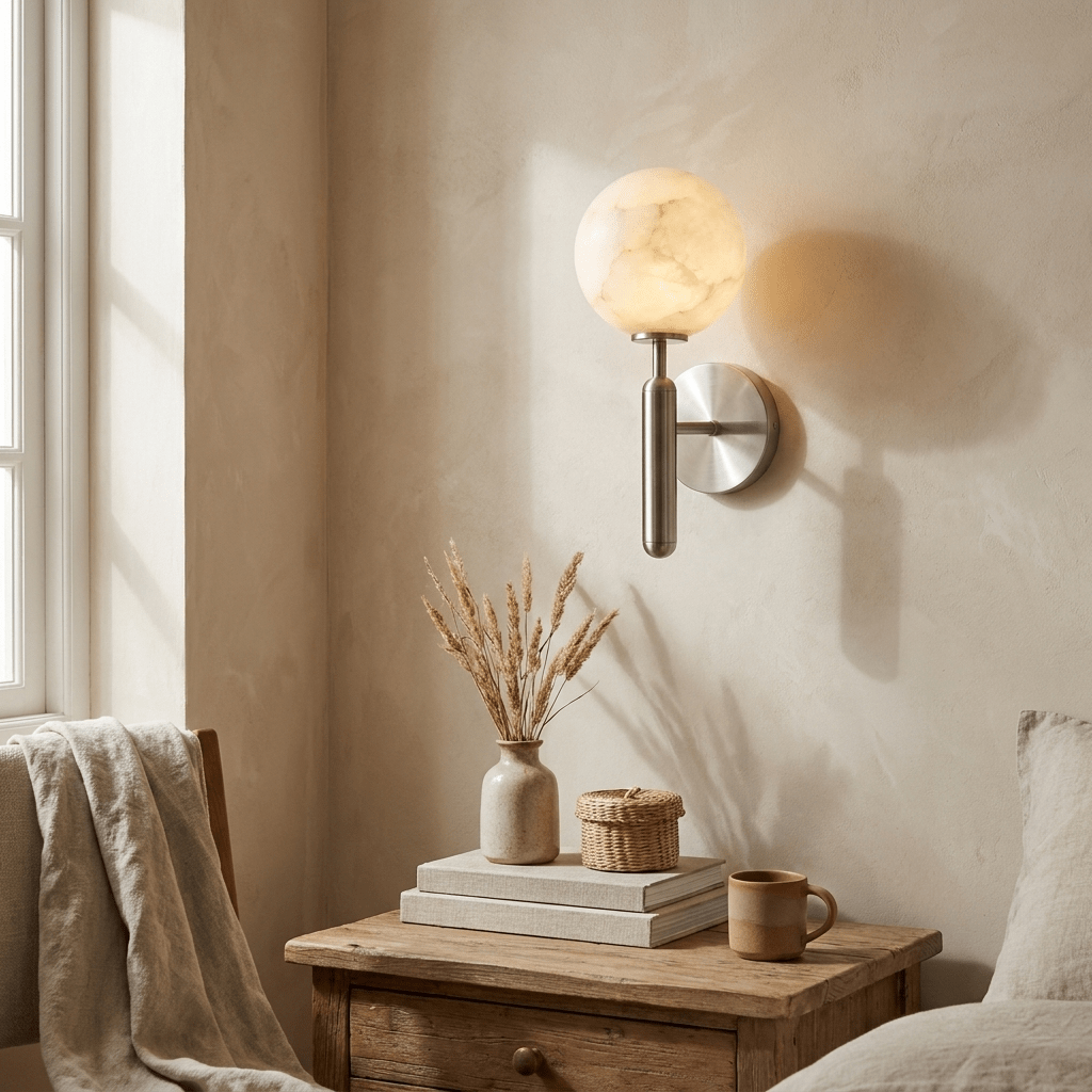 White Globe Sconce — Wall Sconce | Maison Monashee — view 4