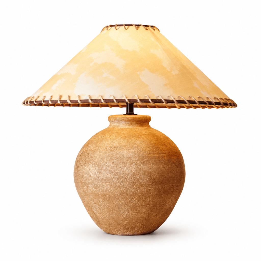 Terracotta Ceramic Table Lamp — Table Lamp | Maison Monashee — view 6