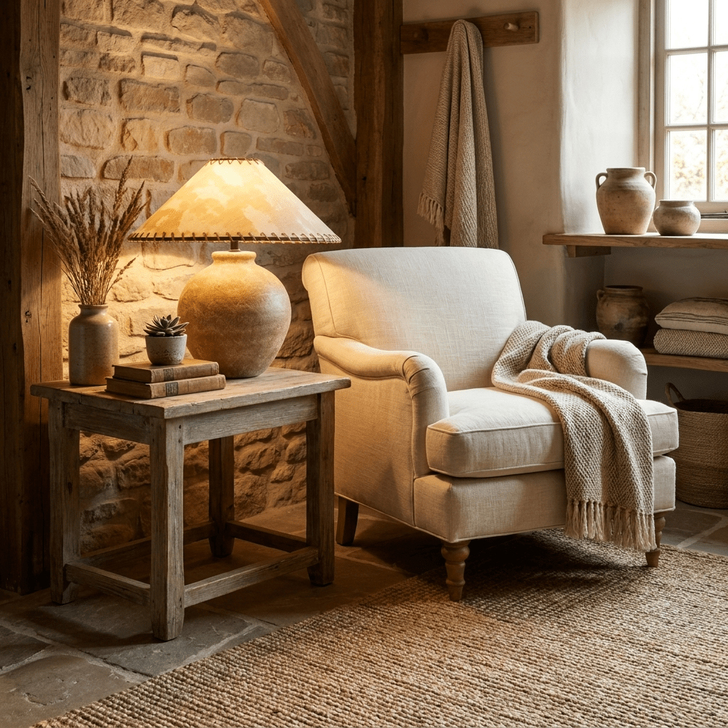 Terracotta Ceramic Table Lamp — Table Lamp | Maison Monashee — view 9