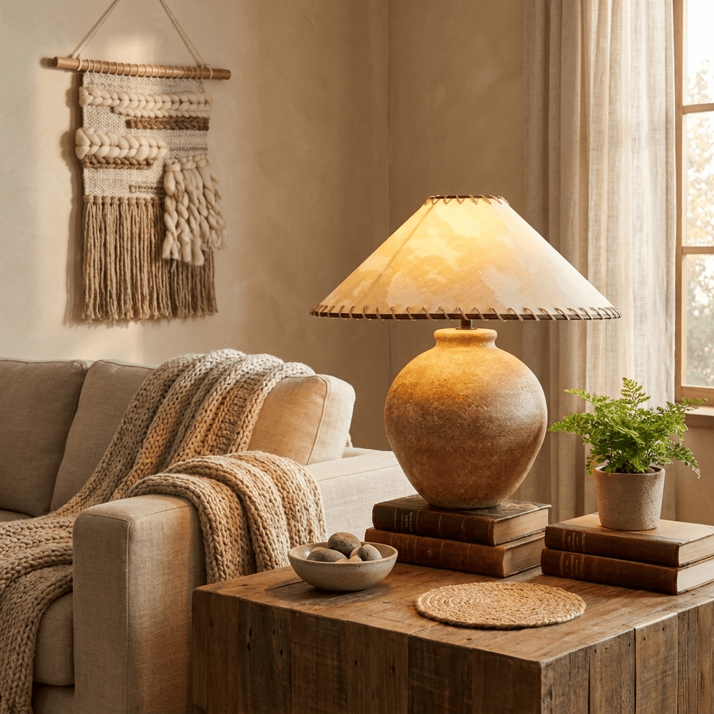 Terracotta Ceramic Table Lamp — Table Lamp | Maison Monashee — view 5